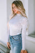 Star Embellished Sheer Mesh Long Sleeve Top